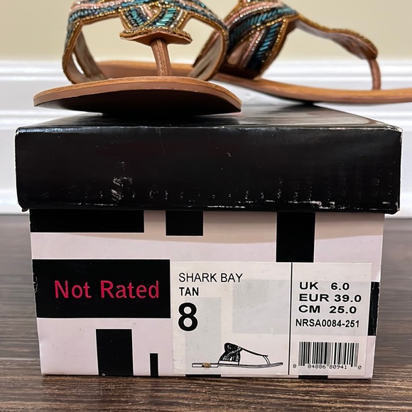 Leather Beaded Sandal Size 8 - Picture 5 of 5